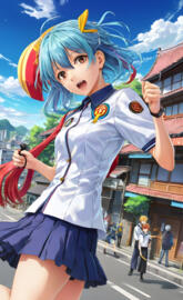 A (litlle)anime girl în contract Village.