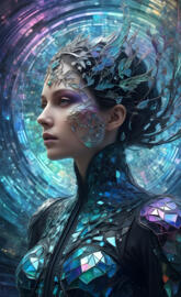 a person with a painted face