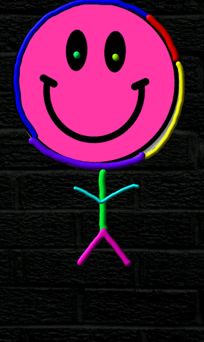 Rainbow Stick Figure