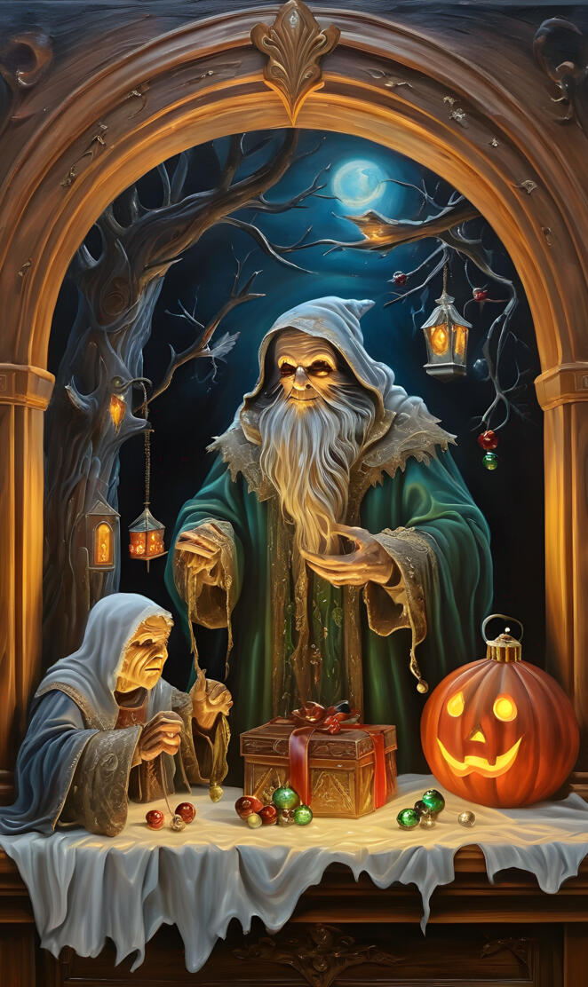 a painting of a religious figure