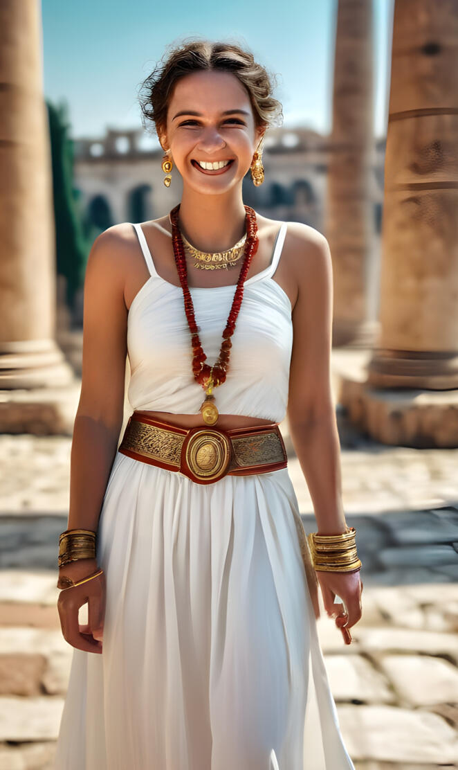 Roman Empire-a woman in a dress