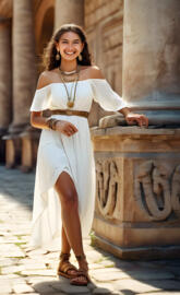 Roman Empire-a woman in a white dress