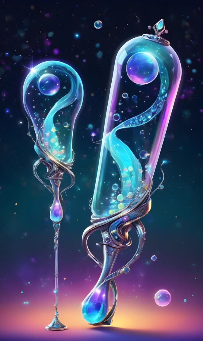 a pair of blue and purple robot figures