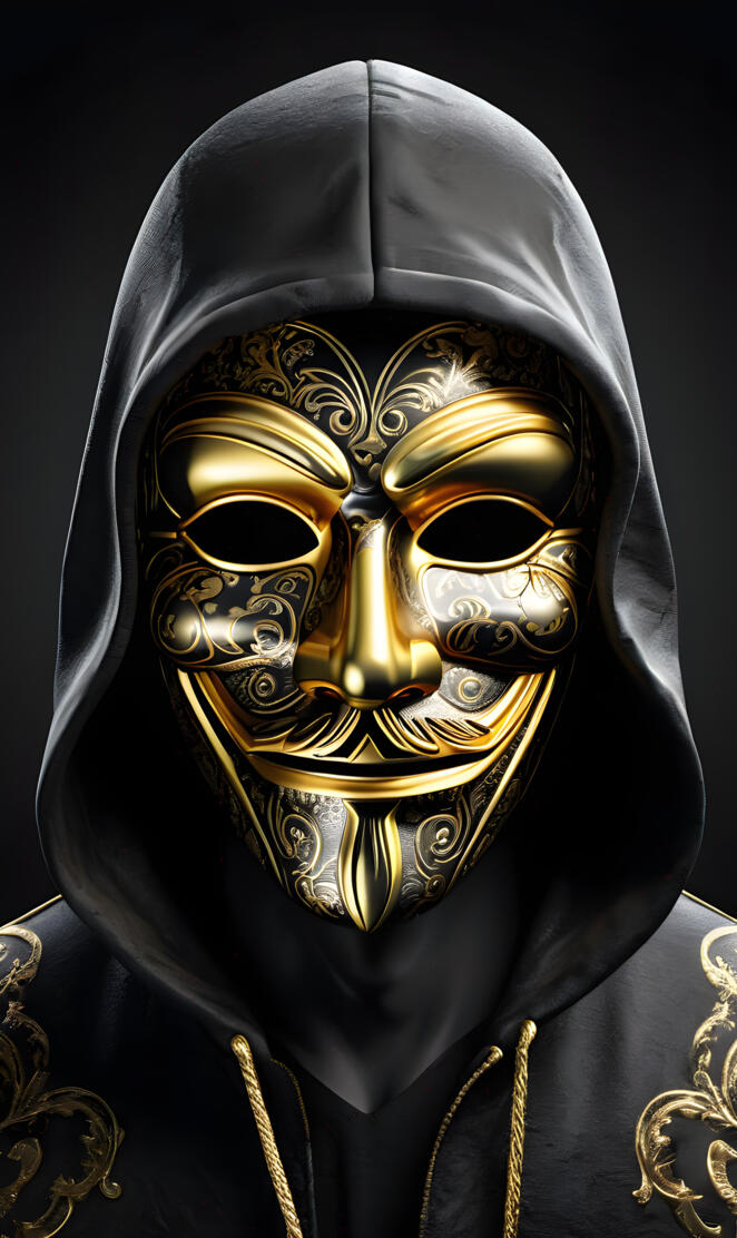 gold guy fawkes mask, v for vendetta