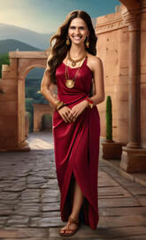 Roman Empire-a woman in a red dress