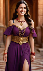 Roman Empire-a woman in a purple dress