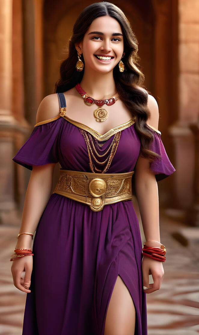 Roman Empire-a woman in a purple dress