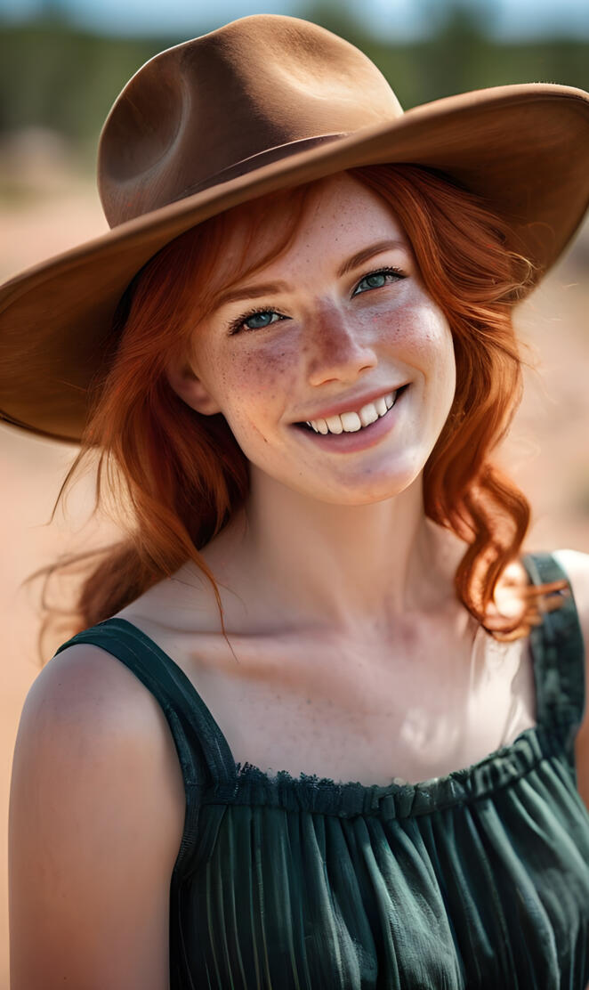 Wild West-a woman wearing a hat