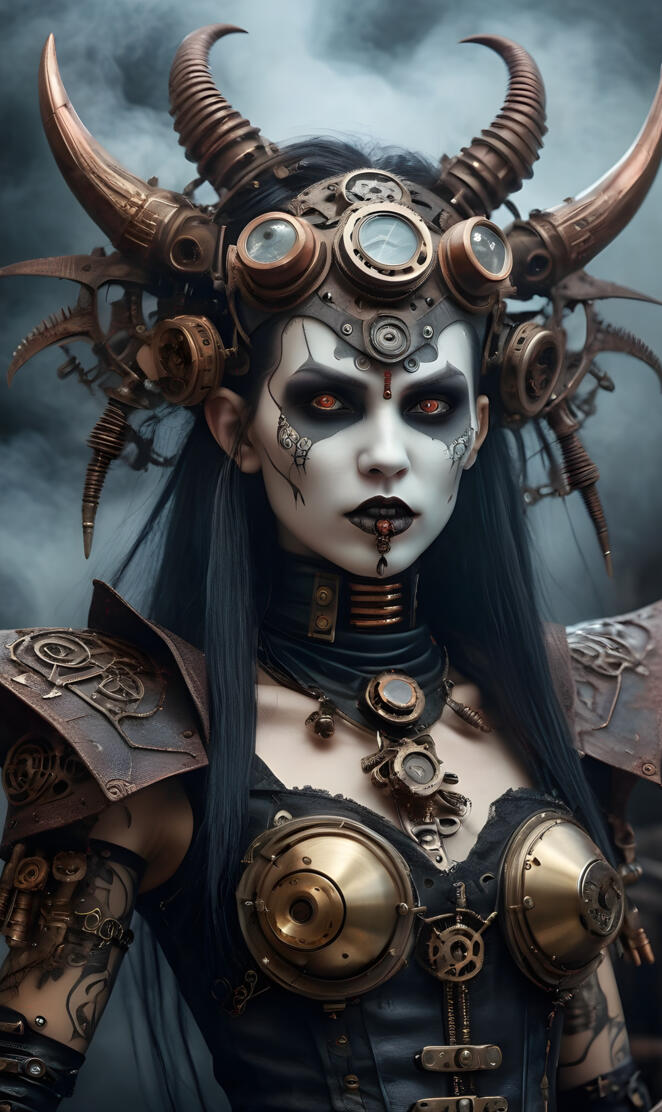 vampire demon queen/in steampunk