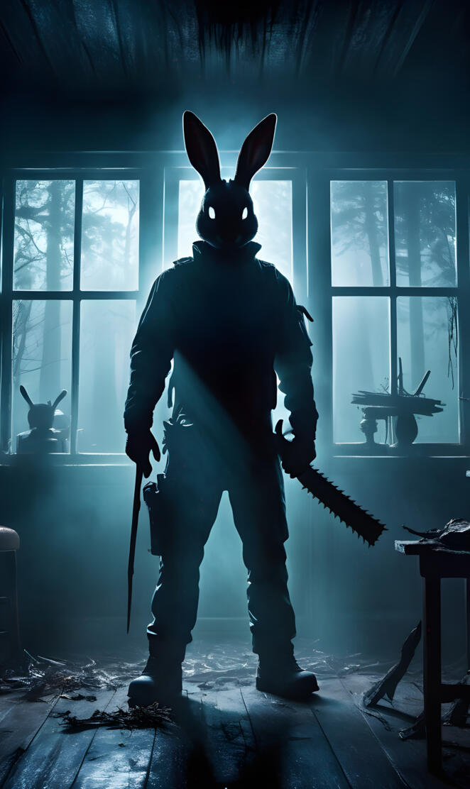 Bunny head with sharp blade