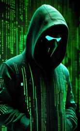 a person wearing a hood