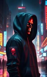 Red Skull in a hoodie