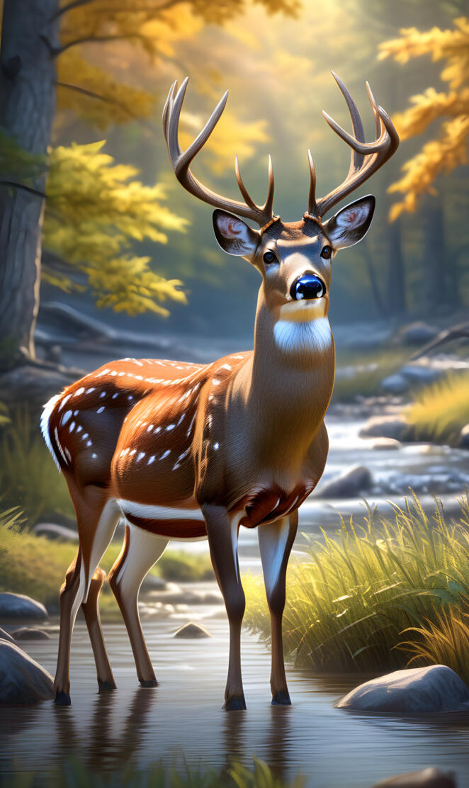 I figure out why they put spots on a white-tailed deer.