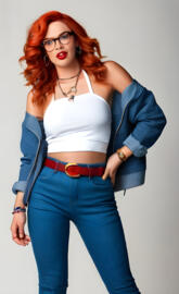 a woman posing for a picture