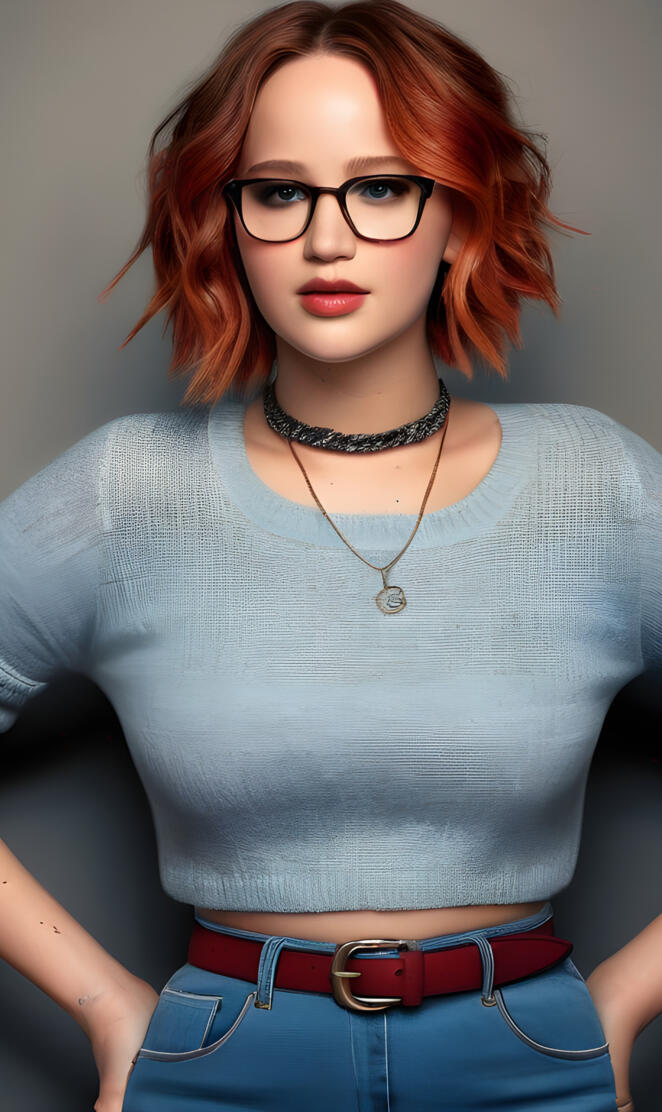 a woman wearing glasses