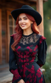 Wild West-a person wearing a hat