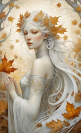 a person with flowers on the head