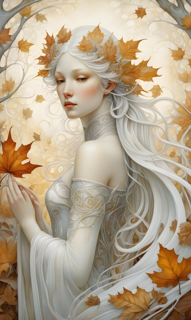 a person with flowers on the head