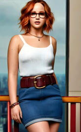 a woman wearing glasses