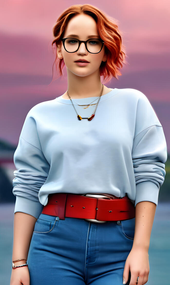 a woman wearing glasses