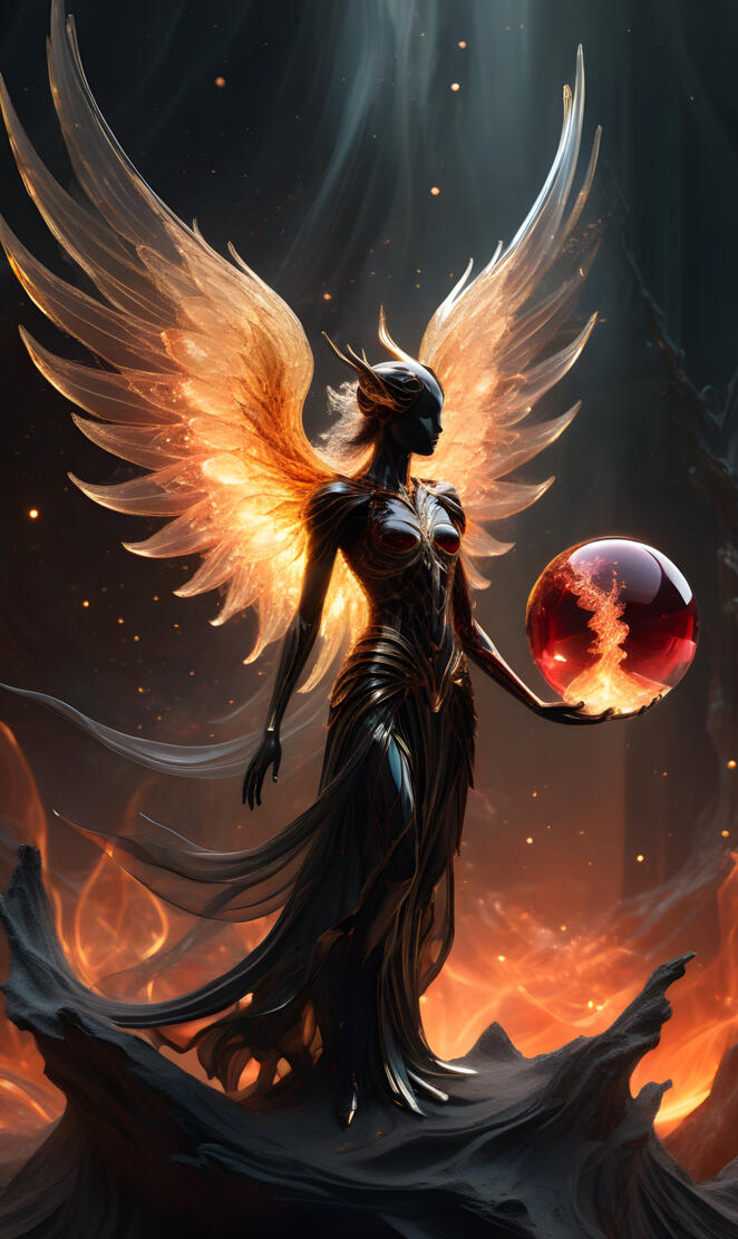 a person with a planet in the background