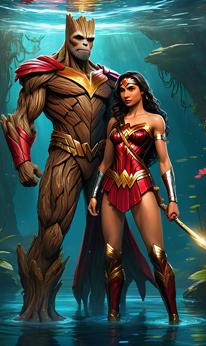 Groot Meets Wonder Woman