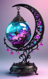 Gothic crescent moon