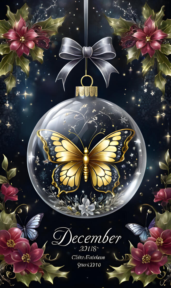 a gold and black candle holder with a butterfly on it