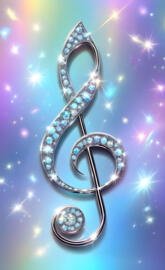 dreamy diamond treble clef