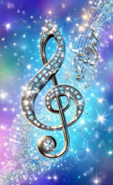 diamond treble clef