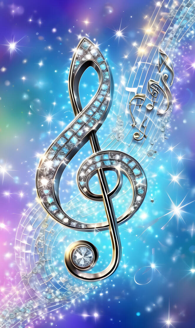 diamond treble clef