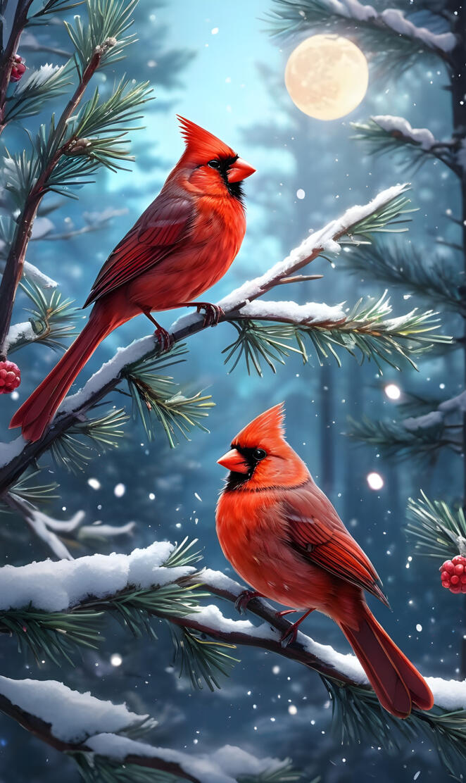 Winter Cardinals