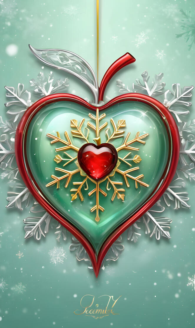 a gold and red christmas ball