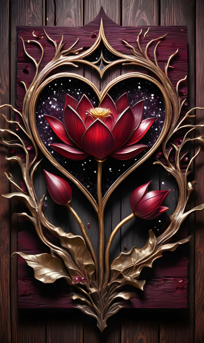 maroon lotus flowers