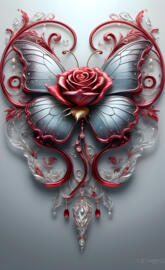 butterfly 🦋 rose 🌹