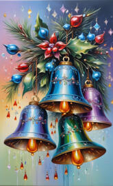 a painting of a vase with flowers