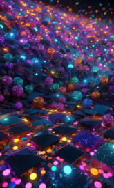 a group of colorful lights