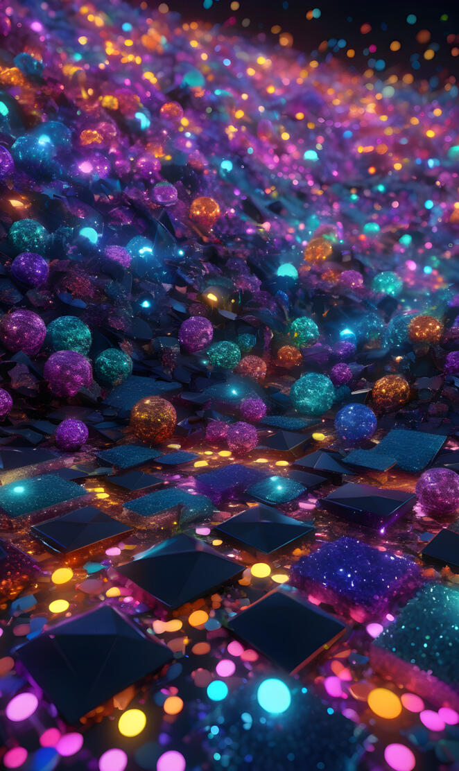 a group of colorful lights