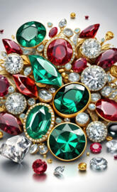 jewels cut and uncut, set and unset