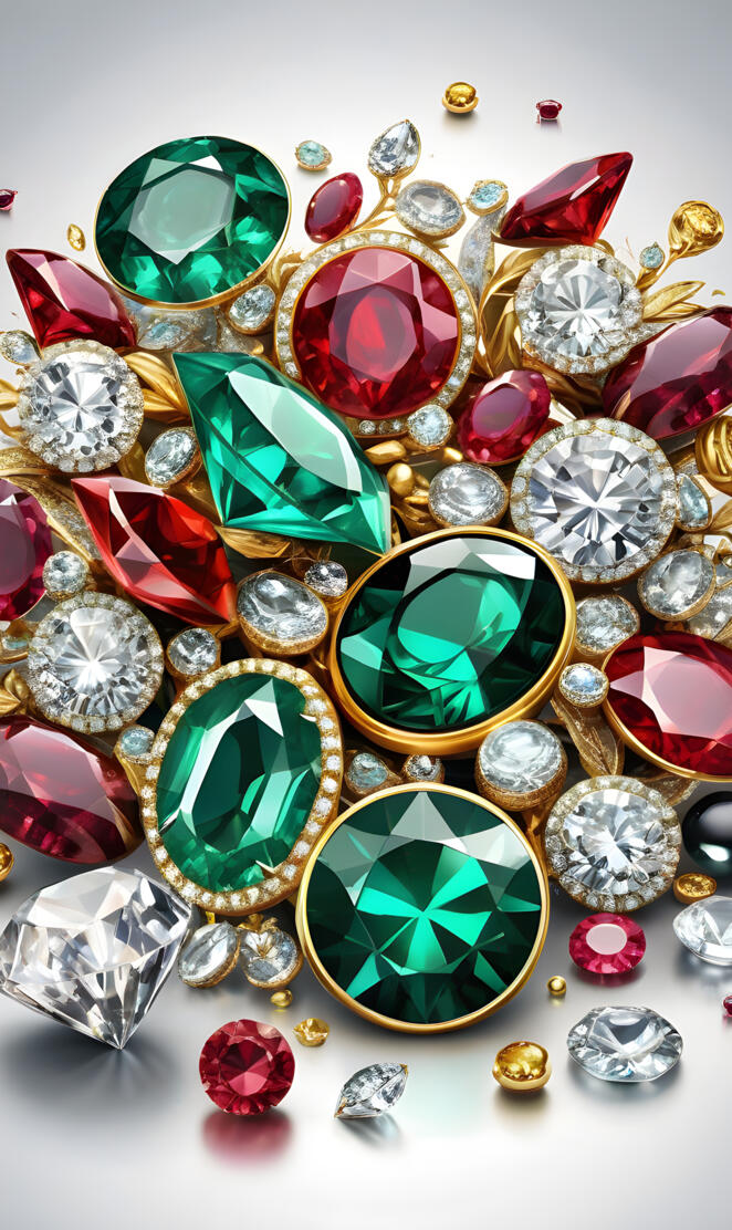 jewels cut and uncut, set and unset