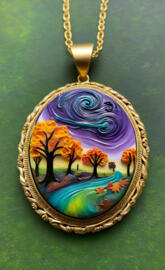 Autumn Themed Polymer Clay Pendant 
Fuchsiamama610🌺