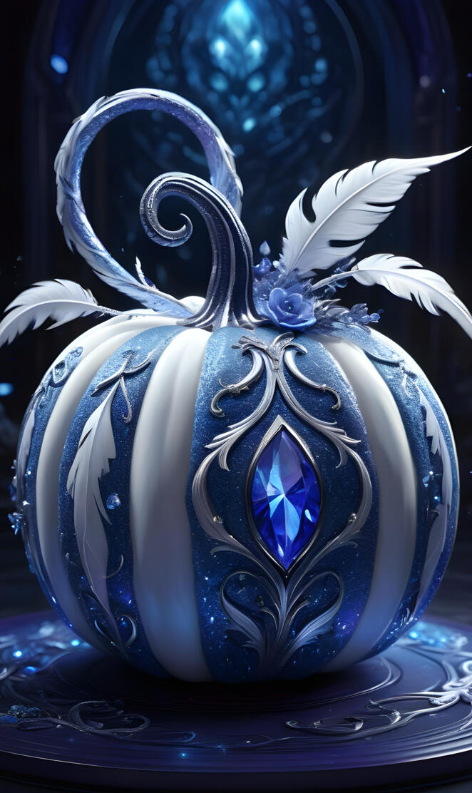blue jeweled pumpkin