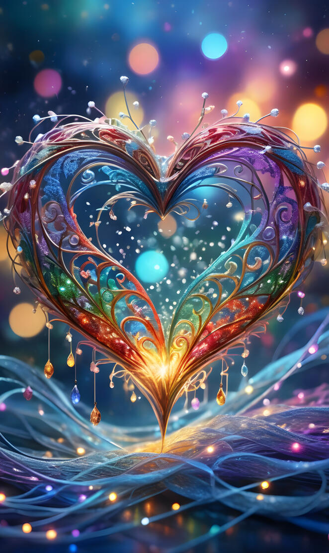 a colorful sculpture of a person