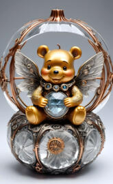 a clock with a cartoon dog on it