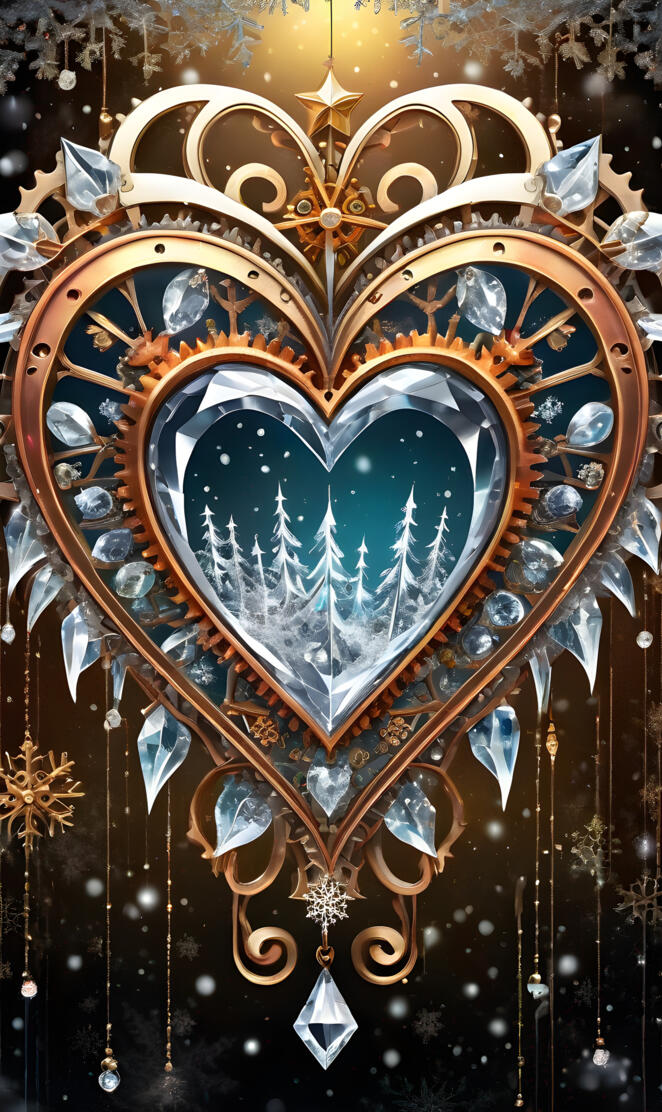 beautiful frosted crystal design