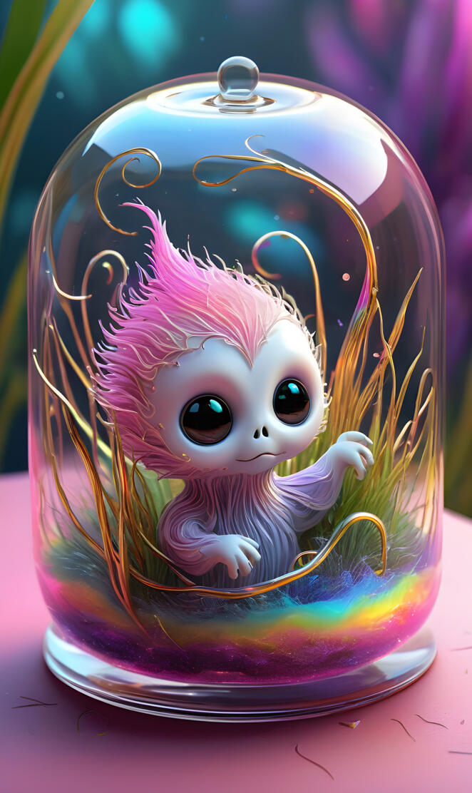 a glass jar with a cartoon character on it