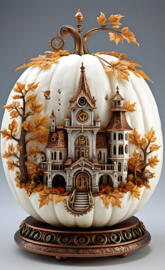 A white pumpkin churc