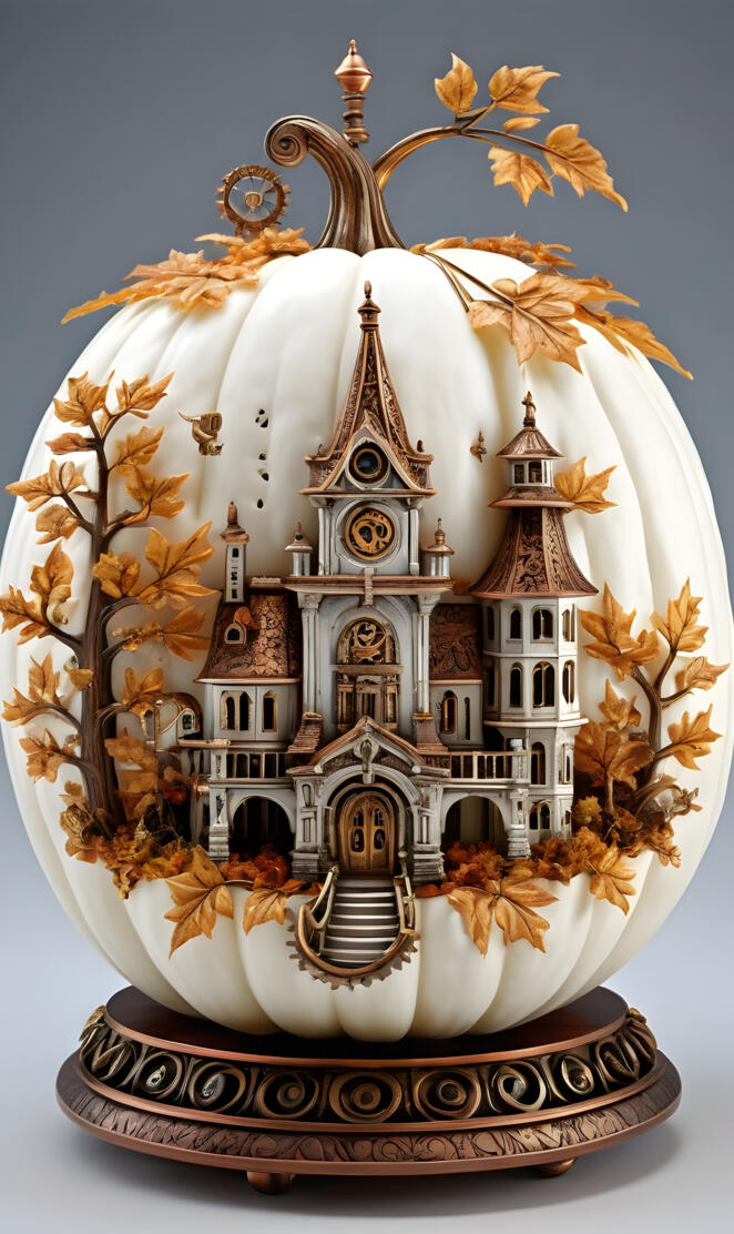 A white pumpkin churc