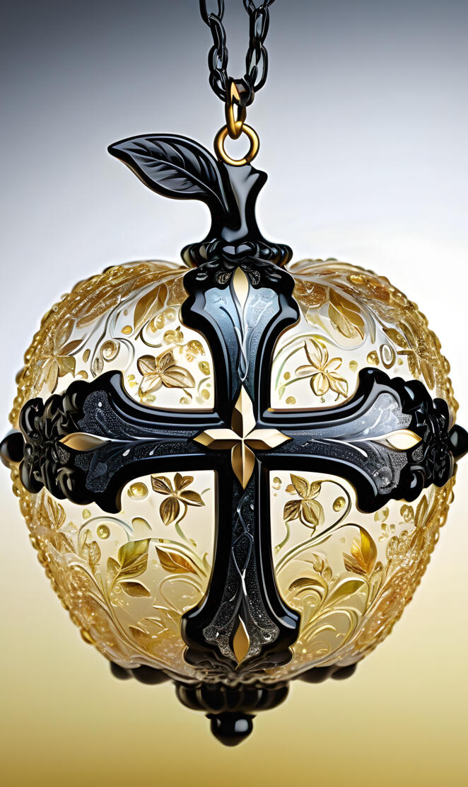 a gold and black lamp
