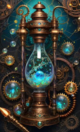 a colorful glass sculpture